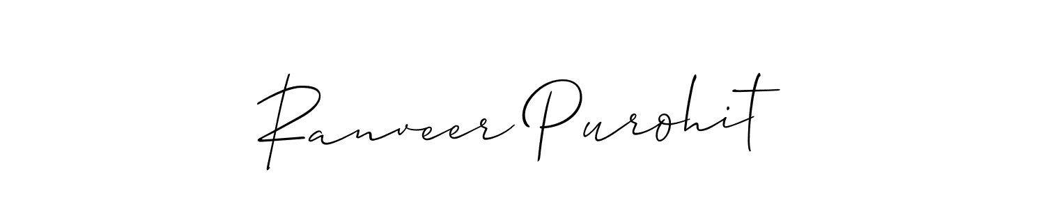 Use a signature maker to create a handwritten signature online. With this signature software, you can design (Allison_Script) your own signature for name Ranveer Purohit. Ranveer Purohit signature style 2 images and pictures png