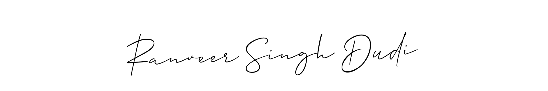 Design your own signature with our free online signature maker. With this signature software, you can create a handwritten (Allison_Script) signature for name Ranveer Singh Dudi. Ranveer Singh Dudi signature style 2 images and pictures png