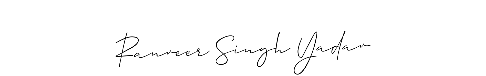 Allison_Script is a professional signature style that is perfect for those who want to add a touch of class to their signature. It is also a great choice for those who want to make their signature more unique. Get Ranveer Singh Yadav name to fancy signature for free. Ranveer Singh Yadav signature style 2 images and pictures png