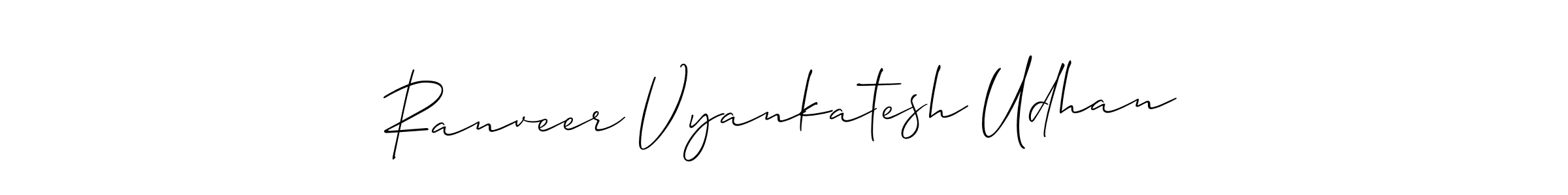 It looks lik you need a new signature style for name Ranveer Vyankatesh Udhan. Design unique handwritten (Allison_Script) signature with our free signature maker in just a few clicks. Ranveer Vyankatesh Udhan signature style 2 images and pictures png