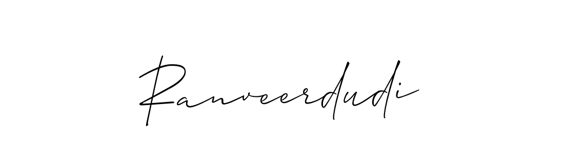 Use a signature maker to create a handwritten signature online. With this signature software, you can design (Allison_Script) your own signature for name Ranveerdudi. Ranveerdudi signature style 2 images and pictures png