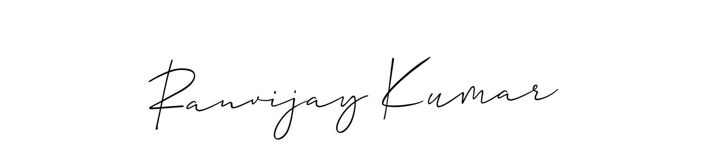 How to make Ranvijay Kumar signature? Allison_Script is a professional autograph style. Create handwritten signature for Ranvijay Kumar name. Ranvijay Kumar signature style 2 images and pictures png