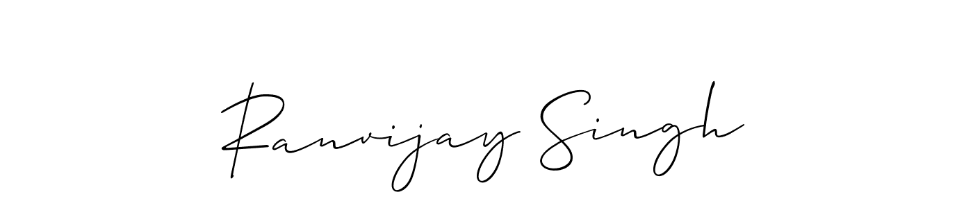 Use a signature maker to create a handwritten signature online. With this signature software, you can design (Allison_Script) your own signature for name Ranvijay Singh. Ranvijay Singh signature style 2 images and pictures png