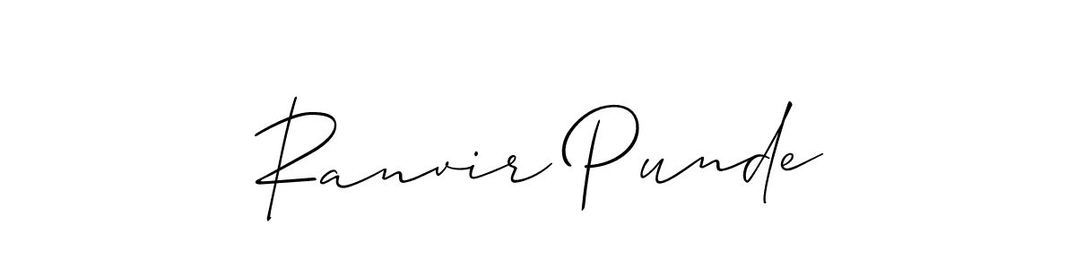 Use a signature maker to create a handwritten signature online. With this signature software, you can design (Allison_Script) your own signature for name Ranvir Punde. Ranvir Punde signature style 2 images and pictures png