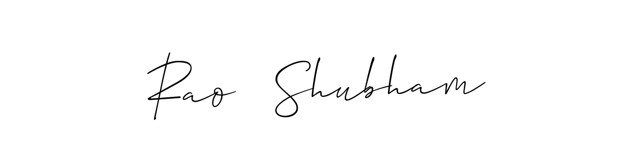 Best and Professional Signature Style for Rao   Shubham. Allison_Script Best Signature Style Collection. Rao   Shubham signature style 2 images and pictures png