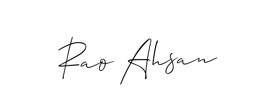 Make a short Rao Ahsan signature style. Manage your documents anywhere anytime using Allison_Script. Create and add eSignatures, submit forms, share and send files easily. Rao Ahsan signature style 2 images and pictures png