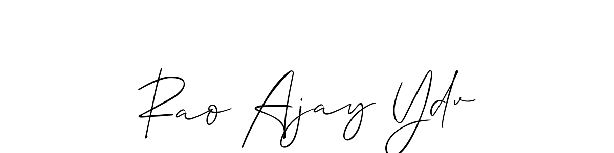 How to make Rao Ajay Ydv name signature. Use Allison_Script style for creating short signs online. This is the latest handwritten sign. Rao Ajay Ydv signature style 2 images and pictures png