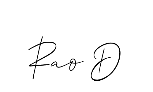 Use a signature maker to create a handwritten signature online. With this signature software, you can design (Allison_Script) your own signature for name Rao D. Rao D signature style 2 images and pictures png