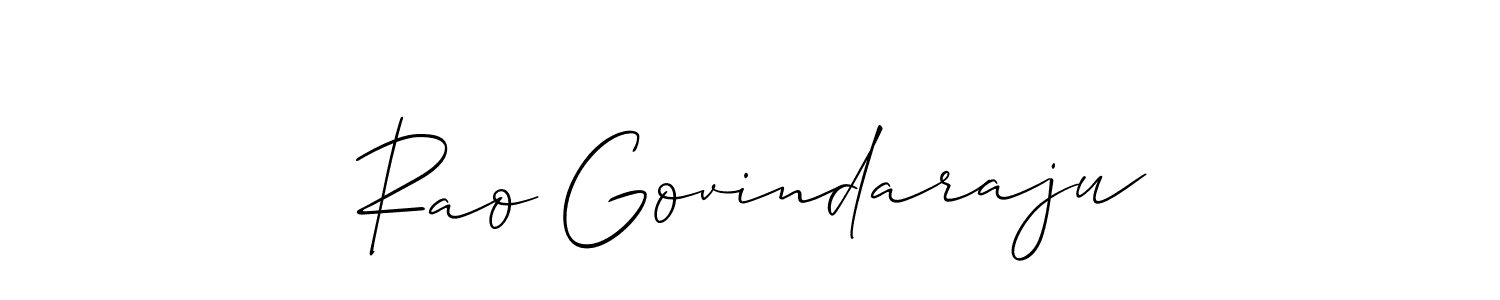 How to make Rao Govindaraju signature? Allison_Script is a professional autograph style. Create handwritten signature for Rao Govindaraju name. Rao Govindaraju signature style 2 images and pictures png