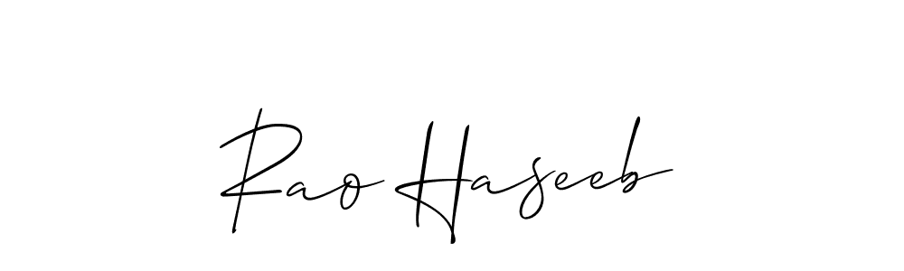 You can use this online signature creator to create a handwritten signature for the name Rao Haseeb. This is the best online autograph maker. Rao Haseeb signature style 2 images and pictures png