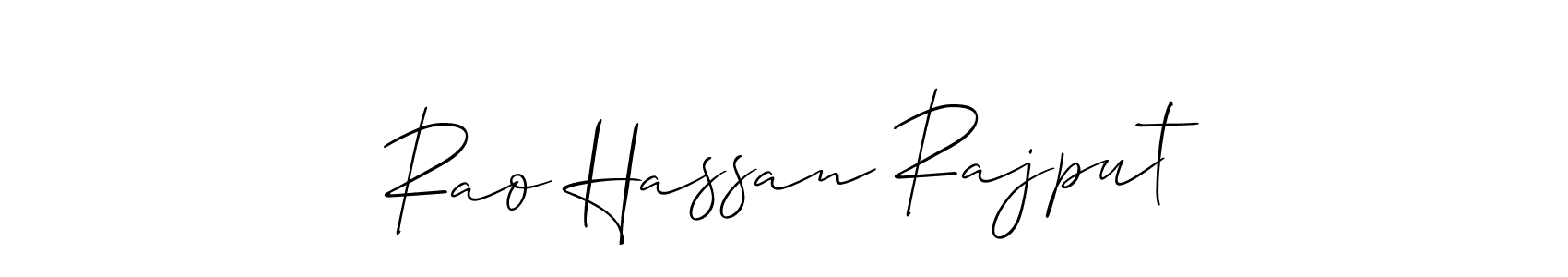 You should practise on your own different ways (Allison_Script) to write your name (Rao Hassan Rajput) in signature. don't let someone else do it for you. Rao Hassan Rajput signature style 2 images and pictures png