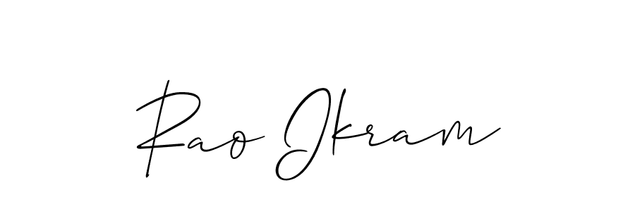 Use a signature maker to create a handwritten signature online. With this signature software, you can design (Allison_Script) your own signature for name Rao Ikram. Rao Ikram signature style 2 images and pictures png