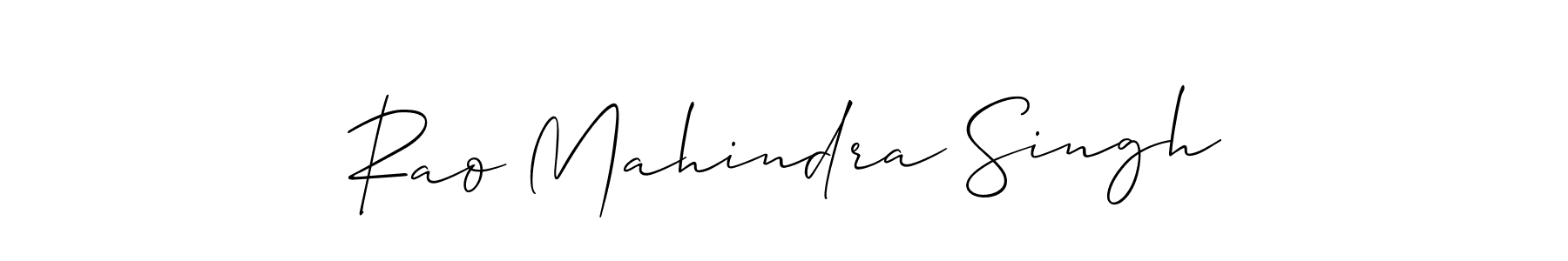 Design your own signature with our free online signature maker. With this signature software, you can create a handwritten (Allison_Script) signature for name Rao Mahindra Singh. Rao Mahindra Singh signature style 2 images and pictures png