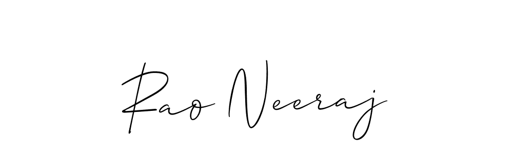 if you are searching for the best signature style for your name Rao Neeraj. so please give up your signature search. here we have designed multiple signature styles  using Allison_Script. Rao Neeraj signature style 2 images and pictures png
