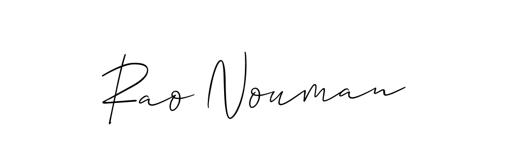 Create a beautiful signature design for name Rao Nouman. With this signature (Allison_Script) fonts, you can make a handwritten signature for free. Rao Nouman signature style 2 images and pictures png