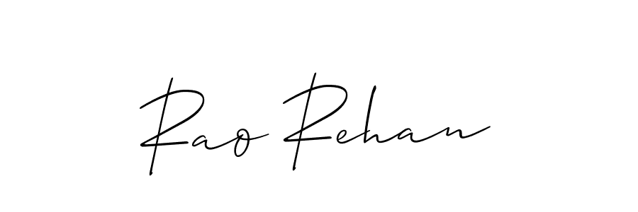 Make a beautiful signature design for name Rao Rehan. With this signature (Allison_Script) style, you can create a handwritten signature for free. Rao Rehan signature style 2 images and pictures png