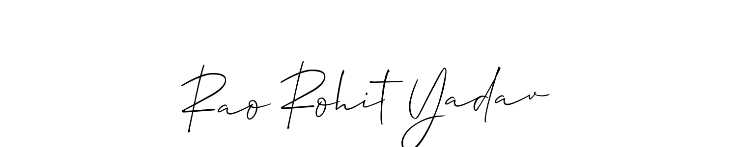 if you are searching for the best signature style for your name Rao Rohit Yadav. so please give up your signature search. here we have designed multiple signature styles  using Allison_Script. Rao Rohit Yadav signature style 2 images and pictures png
