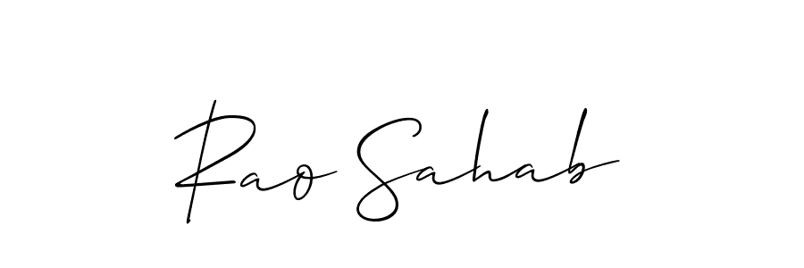 How to Draw Rao Sahab signature style? Allison_Script is a latest design signature styles for name Rao Sahab. Rao Sahab signature style 2 images and pictures png