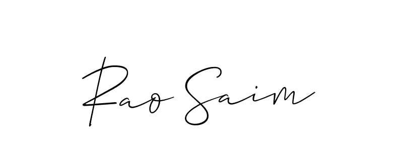 Similarly Allison_Script is the best handwritten signature design. Signature creator online .You can use it as an online autograph creator for name Rao Saim. Rao Saim signature style 2 images and pictures png