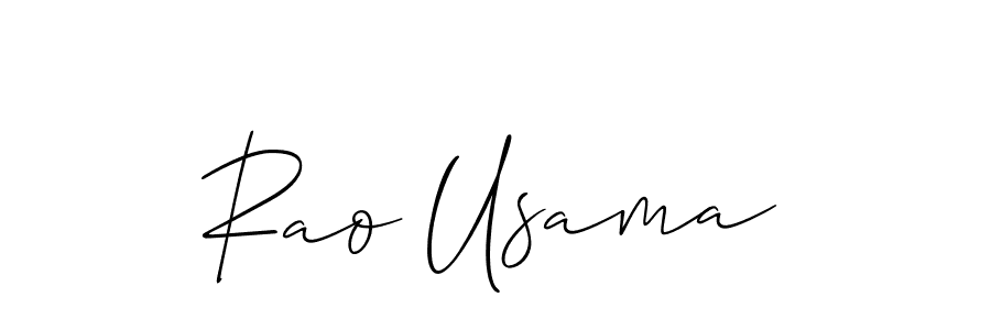 How to make Rao Usama signature? Allison_Script is a professional autograph style. Create handwritten signature for Rao Usama name. Rao Usama signature style 2 images and pictures png