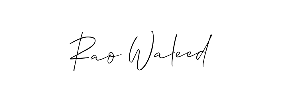 if you are searching for the best signature style for your name Rao Waleed. so please give up your signature search. here we have designed multiple signature styles  using Allison_Script. Rao Waleed signature style 2 images and pictures png