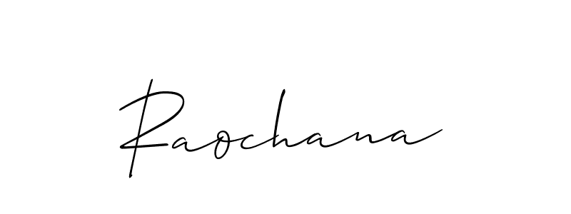 Design your own signature with our free online signature maker. With this signature software, you can create a handwritten (Allison_Script) signature for name Raochana. Raochana signature style 2 images and pictures png