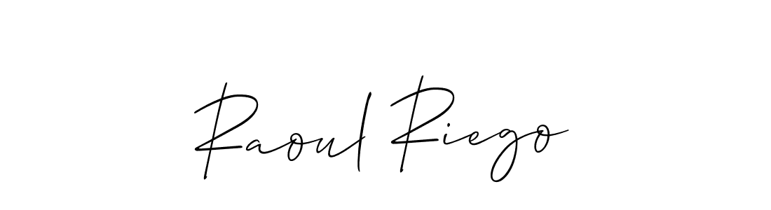 Allison_Script is a professional signature style that is perfect for those who want to add a touch of class to their signature. It is also a great choice for those who want to make their signature more unique. Get Raoul Riego name to fancy signature for free. Raoul Riego signature style 2 images and pictures png