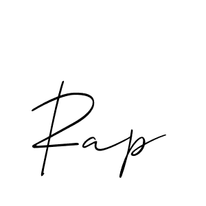 Also we have Rap name is the best signature style. Create professional handwritten signature collection using Allison_Script autograph style. Rap signature style 2 images and pictures png