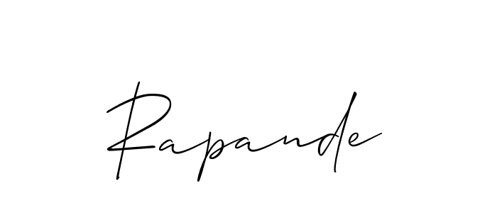 Make a beautiful signature design for name Rapande. With this signature (Allison_Script) style, you can create a handwritten signature for free. Rapande signature style 2 images and pictures png