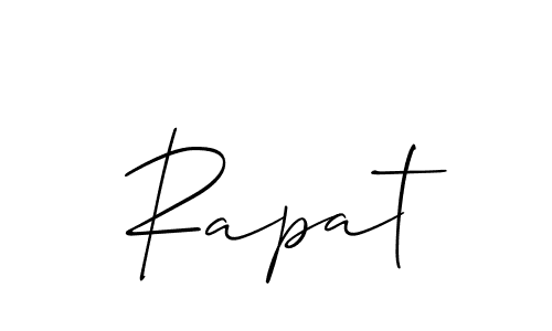 Use a signature maker to create a handwritten signature online. With this signature software, you can design (Allison_Script) your own signature for name Rapat. Rapat signature style 2 images and pictures png