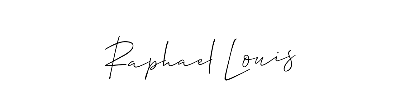 How to Draw Raphael Louis signature style? Allison_Script is a latest design signature styles for name Raphael Louis. Raphael Louis signature style 2 images and pictures png