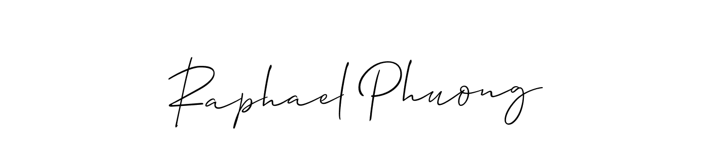 This is the best signature style for the Raphael Phuong name. Also you like these signature font (Allison_Script). Mix name signature. Raphael Phuong signature style 2 images and pictures png