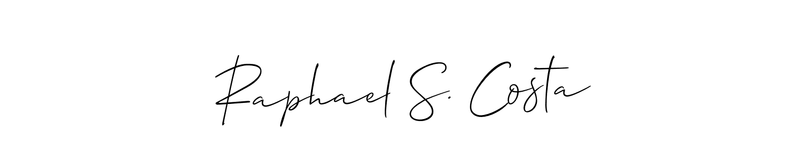 Raphael S. Costa stylish signature style. Best Handwritten Sign (Allison_Script) for my name. Handwritten Signature Collection Ideas for my name Raphael S. Costa. Raphael S. Costa signature style 2 images and pictures png