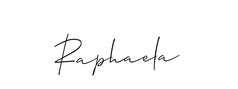 Design your own signature with our free online signature maker. With this signature software, you can create a handwritten (Allison_Script) signature for name Raphaela. Raphaela signature style 2 images and pictures png