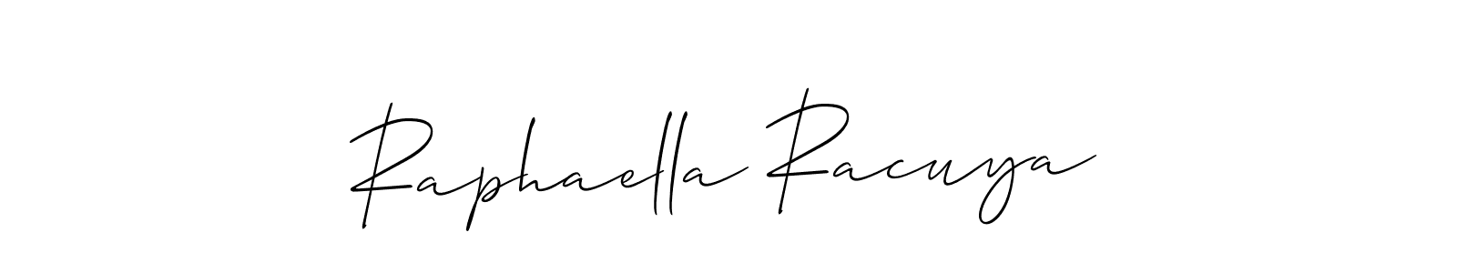 Similarly Allison_Script is the best handwritten signature design. Signature creator online .You can use it as an online autograph creator for name Raphaella Racuya. Raphaella Racuya signature style 2 images and pictures png