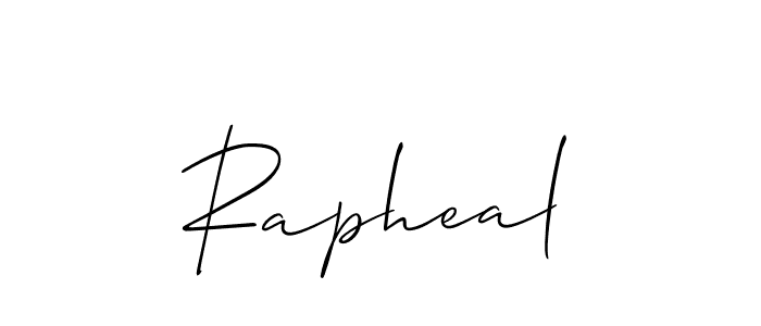 Use a signature maker to create a handwritten signature online. With this signature software, you can design (Allison_Script) your own signature for name Rapheal. Rapheal signature style 2 images and pictures png