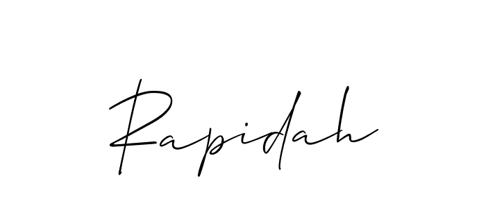 Also we have Rapidah name is the best signature style. Create professional handwritten signature collection using Allison_Script autograph style. Rapidah signature style 2 images and pictures png