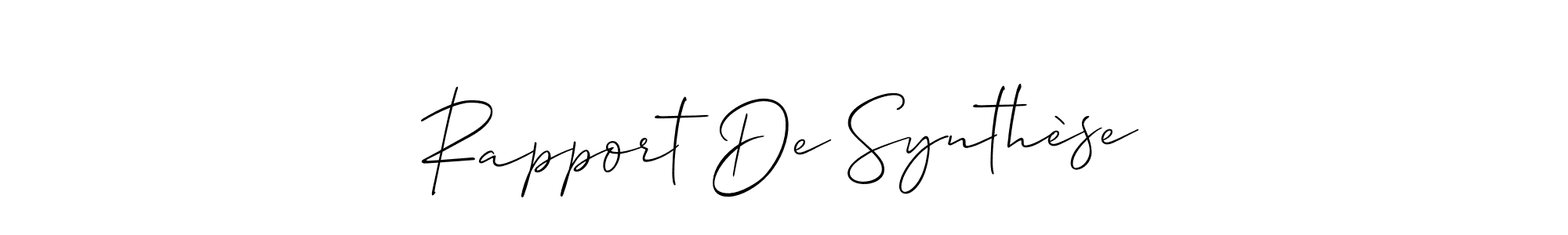 Also You can easily find your signature by using the search form. We will create Rapport De Synthèse name handwritten signature images for you free of cost using Allison_Script sign style. Rapport De Synthèse signature style 2 images and pictures png