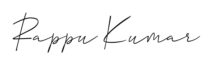 How to make Rappu Kumar name signature. Use Allison_Script style for creating short signs online. This is the latest handwritten sign. Rappu Kumar signature style 2 images and pictures png