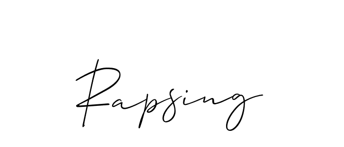 It looks lik you need a new signature style for name Rapsing. Design unique handwritten (Allison_Script) signature with our free signature maker in just a few clicks. Rapsing signature style 2 images and pictures png