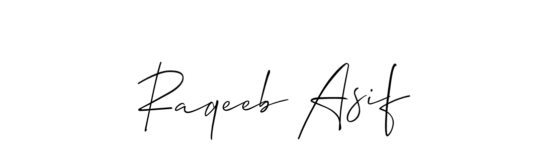 It looks lik you need a new signature style for name Raqeeb Asif. Design unique handwritten (Allison_Script) signature with our free signature maker in just a few clicks. Raqeeb Asif signature style 2 images and pictures png