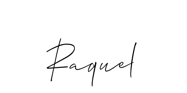 Create a beautiful signature design for name Raquel. With this signature (Allison_Script) fonts, you can make a handwritten signature for free. Raquel signature style 2 images and pictures png
