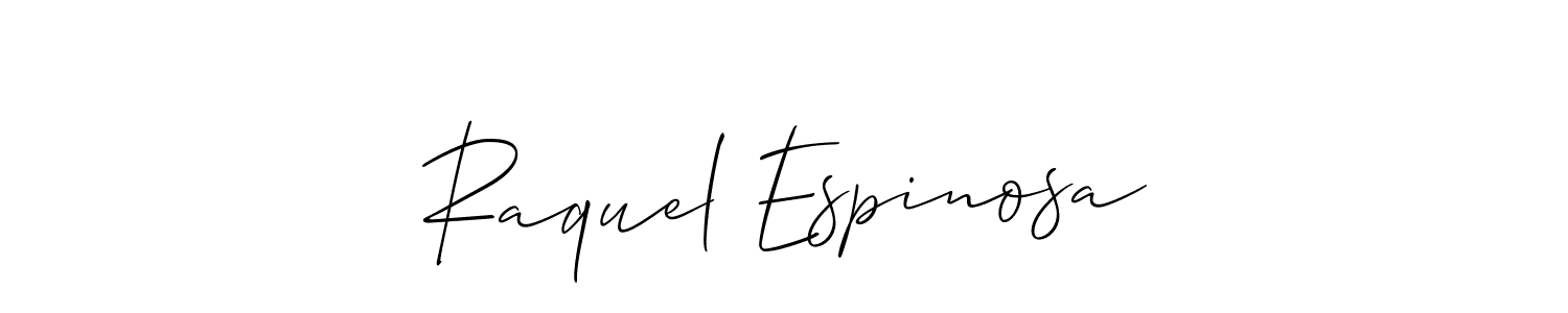 Also You can easily find your signature by using the search form. We will create Raquel Espinosa name handwritten signature images for you free of cost using Allison_Script sign style. Raquel Espinosa signature style 2 images and pictures png