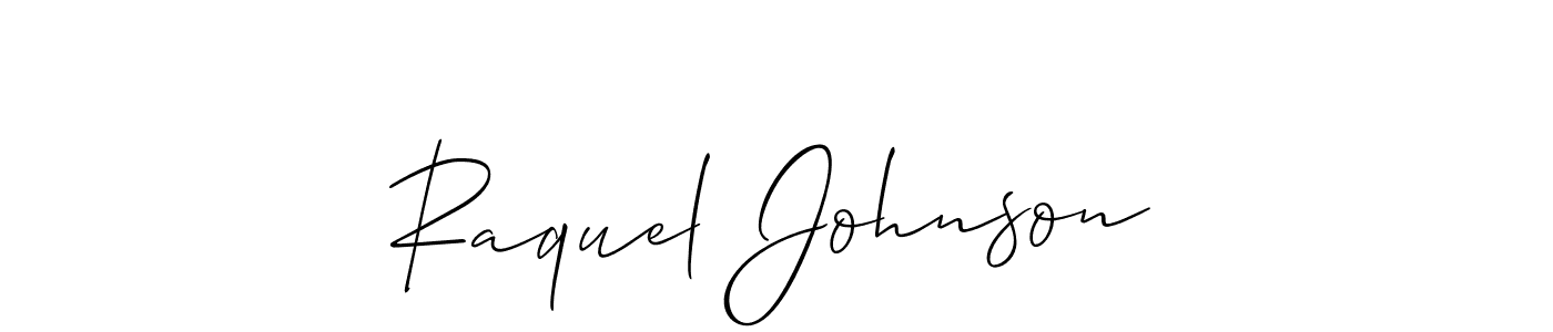 Make a beautiful signature design for name Raquel Johnson. Use this online signature maker to create a handwritten signature for free. Raquel Johnson signature style 2 images and pictures png