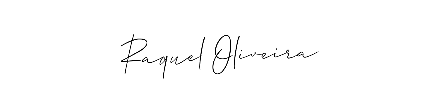 You should practise on your own different ways (Allison_Script) to write your name (Raquel Oliveira) in signature. don't let someone else do it for you. Raquel Oliveira signature style 2 images and pictures png
