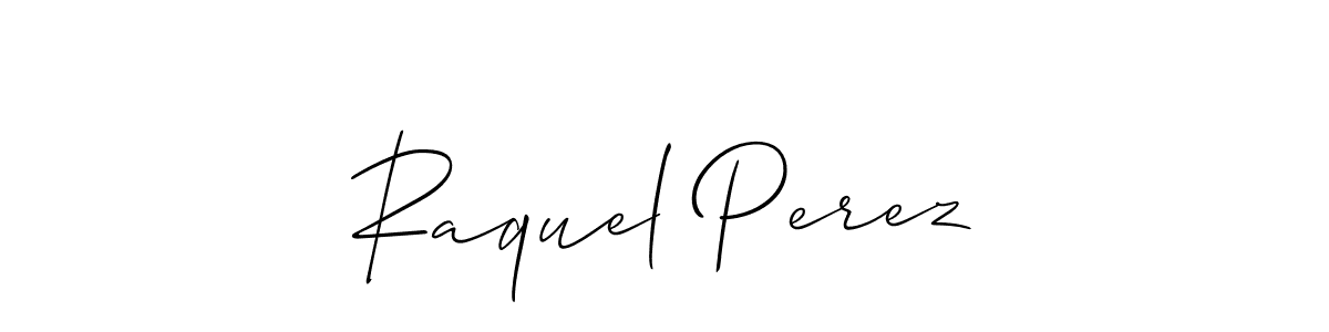 if you are searching for the best signature style for your name Raquel Perez. so please give up your signature search. here we have designed multiple signature styles  using Allison_Script. Raquel Perez signature style 2 images and pictures png
