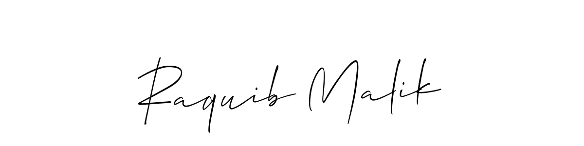 Allison_Script is a professional signature style that is perfect for those who want to add a touch of class to their signature. It is also a great choice for those who want to make their signature more unique. Get Raquib Malik name to fancy signature for free. Raquib Malik signature style 2 images and pictures png