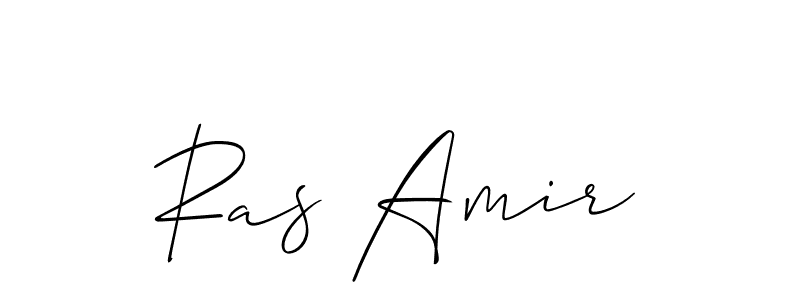 Use a signature maker to create a handwritten signature online. With this signature software, you can design (Allison_Script) your own signature for name Ras Amir. Ras Amir signature style 2 images and pictures png