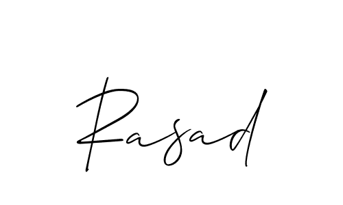 Design your own signature with our free online signature maker. With this signature software, you can create a handwritten (Allison_Script) signature for name Rasad. Rasad signature style 2 images and pictures png