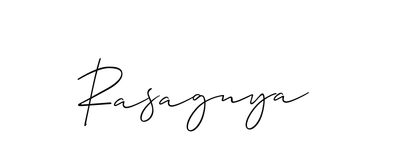 The best way (Allison_Script) to make a short signature is to pick only two or three words in your name. The name Rasagnya include a total of six letters. For converting this name. Rasagnya signature style 2 images and pictures png